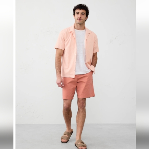 Big Man 42" Flat Front Coral Chino Golf Pickleball Cruise Preppy Modern Shorts - Picture 1 of 6